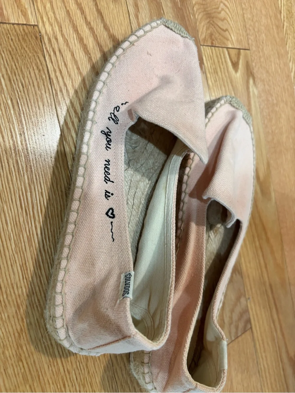 Soludos Pink Canvas Espadrille Slip-Ons